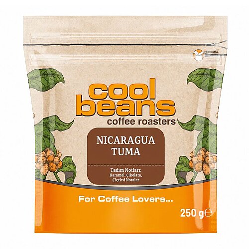 Cool Beans Nicaragua Tuma Kahve Çekirdeği, 250 gr - Cool Beans