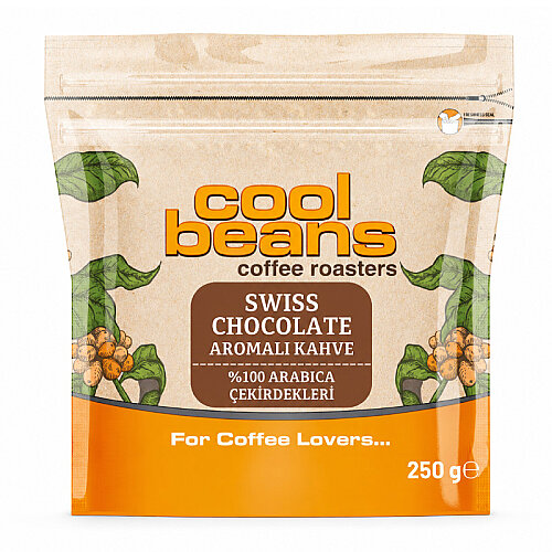 Cool Beans Swiss Chocolate Aromalı Kahve Çekirdeği, 250 gr - Cool Beans