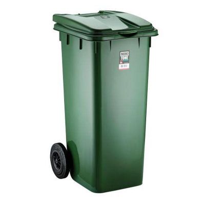 Bora Plastik Çöp Kovası, 120 L, Yeşil - 1