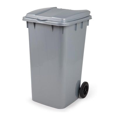 Bora Plastik Pedallı Çöp Kovası, 240 L, Gri - 1