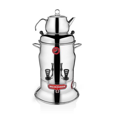 SilverInox 2200 Crown Çay Semaveri, 2 Demlikli, 80 Bardak Kapasiteli, 7 L - 1