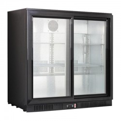 CSA CS-B-250-SK Bar Arkası Şişe Soğutucu Dolap, 2 Sürgü Kapılı, 210 L - CSA Inox