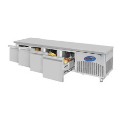 CSA CS-CIK 2-600 Cihaz Altı Buzdolabı, 4 Çekmeceli, 115 L - CSA Inox