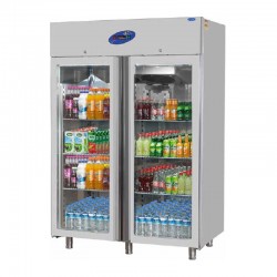 CSA CS-DBLK 1400-C Dik Tip Derin Dondurucu, 2 Cam Kapılı, 1400 L - CSA Inox