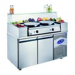 ثلاجة كريب CSA CS-KRP 2-700، 2 باب، 281 لتر - CSA Inox