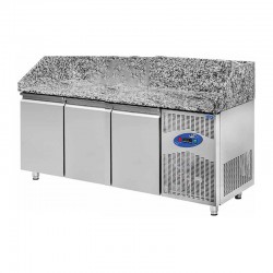 CSA CS-PIK-200 Pizza Prep Cabinet, Granite Top, 615 L - CSA Inox