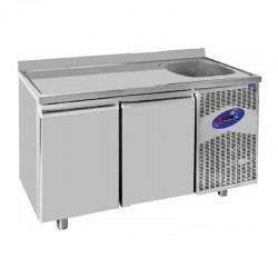 CSA CS-TEK 2-600-E Холодильник с мойкой, 2 двери, 251 л - CSA Inox