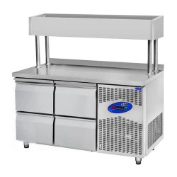 Холодильник CSA CS-TEK 2-700-YM с приподнятой крышкой, 4 ящика, 281 л - CSA Inox