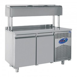 ثلاجة مكياج مطورة CSA CS-TEK 2-700-YM، 2 باب، 281 لتر - CSA Inox