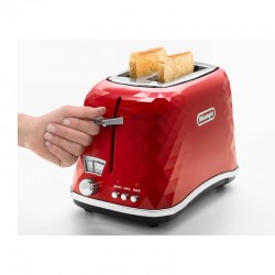 Delonghi CTJ2103 Briallante Ekmek Kızartma Makinesi, Kırmızı - Thumbnail