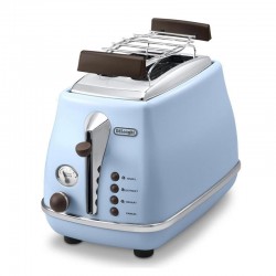 Delonghi CTOV 2103.AZ Icona Vintage Ekmek Kızartma Makinesi, Açık Mavi - Thumbnail