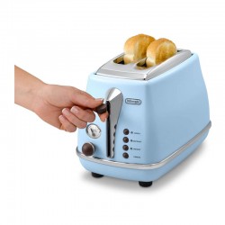 Delonghi CTOV 2103.AZ Icona Vintage Ekmek Kızartma Makinesi, Açık Mavi - Thumbnail