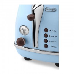 Delonghi CTOV 2103.AZ Icona Vintage Ekmek Kızartma Makinesi, Açık Mavi - Thumbnail
