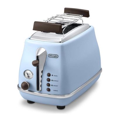 Delonghi CTOV 2103.AZ Icona Vintage Ekmek Kızartma Makinesi, Açık Mavi - 1