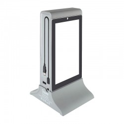 Cyclone Desktop Mobile Charger, Powerbank, LCD Display, Grey - 1