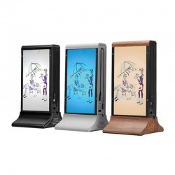 Cyclone Desktop Mobile Charger, Powerbank, LCD Display, Wooden - 2