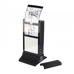 Cyclone شاحن محمول مكتبي، بنك طاقة، مضاء بمصابيح LED، أسود - 3