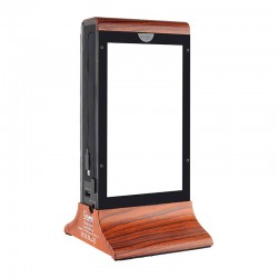 Cyclone Desktop Mobile Charger, Powerbank, LED Lighted, Wooden - Cyclone (1)