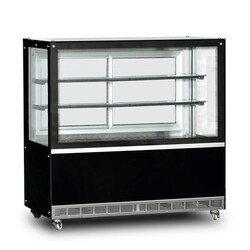 Dampak Heated Flat Glass Display Cabinet, 695 L, 160x70x130 cm - Dampak