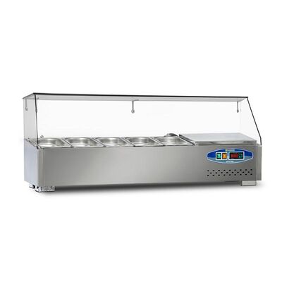 Dampak Set Üstü Soğutmalı Salad Bar, 5 Küvet, 29 L, 120x35x40 cm - 1