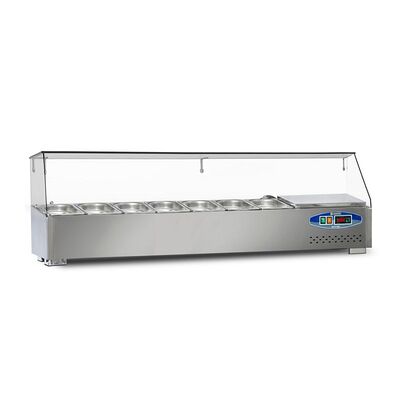 Dampak Set Üstü Soğutmalı Salad Bar, 7 Küvet, 41 L, 150x35x40 cm - 1