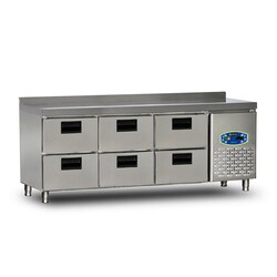 Dampak Undercounter 6 Drawer Refrigerator, 135 L, 200x70x85 cm - Dampak