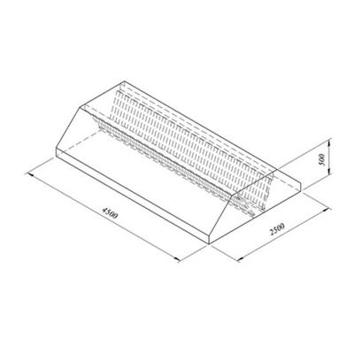 Öztiryakiler Orta Tip Filtreli Davlumbaz, 450x250 cm - 1