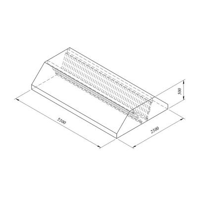 Öztiryakiler Orta Tip Filtreli Davlumbaz, 550x250 cm - 1