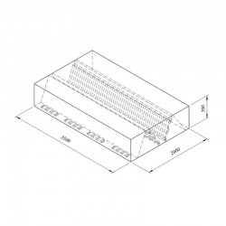 Öztiryakiler Kutu Tip Filtreli Çift Cidar Davlumbaz, 350x200 cm - Öztiryakiler