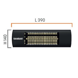 Daygas Solis 2000 Cafe Type Heater, 2000 W, Black - Daygas (1)
