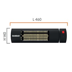 Daygas Solis 2000 Plus Управляемый нагреватель для кафе, 2000 Вт, черный - Daygas (1)