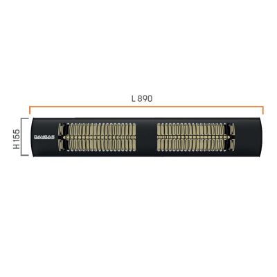Daygas Solis 4000 Cafe Tipi Isıtıcı, 4000 W, Siyah - 2