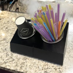 Decorelax 2 Gözlü Çatal Kaşık Şeker Pipet Standı, Siyah - 4