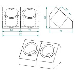 Decorelax 2 Gözlü Çatal Kaşık Şeker Pipet Standı, Siyah - 6