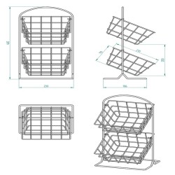 Decorelax 2 Tier Fruit and Vegetable Basket, Black - 4