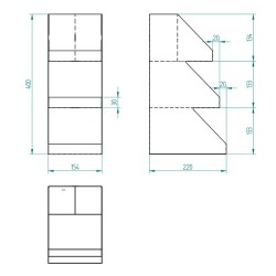 Decorelax 3 Katlı 5 Bölmeli Metal Pipet & Peçetelik & Şekerlik Organizer, Siyah - Thumbnail