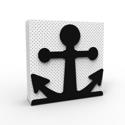 Decorelax Anchor Themed Metal Napkin Holder, Black - 1