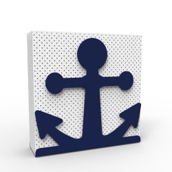 Decorelax Anchor Themed Metal Napkin Holder, Blue - Decorelax