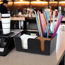 Decorelax Bar Pipetlik Peçetelik Organizeri, Siyah - Decorelax