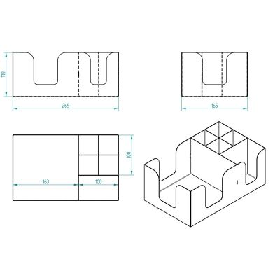 Decorelax Bar Straw Holder Napkin Holder Organiser, Black - Decorelax