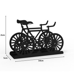 Decorelax Bicycle Themed Metal Napkin Holder, Black - 2