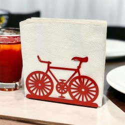 Decorelax Bicycle Themed Napkin Holder, Red - 3