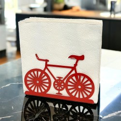 Decorelax Bicycle Themed Napkin Holder, Red - 4