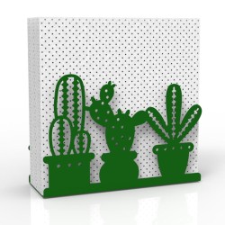 Decorelax Cactus Themed Metal Napkin Holder, Green - Decorelax
