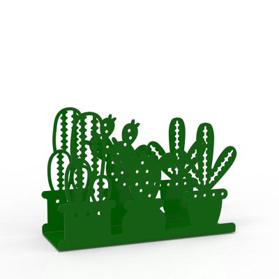Decorelax Cactus Themed Metal Napkin Holder, Green - Decorelax