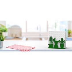 Decorelax Металлический держатель для салфеток на тему кактусов, зеленый - 9