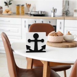 Decorelax Çapa Temalı Metal Peçetelik, Siyah - 4