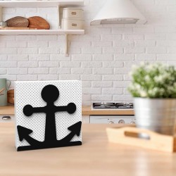 Decorelax Çapa Temalı Metal Peçetelik, Siyah - 6