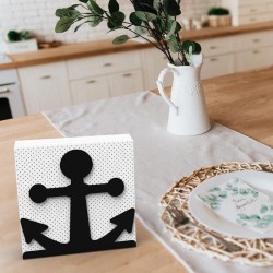 Decorelax Çapa Temalı Metal Peçetelik, Siyah - 7