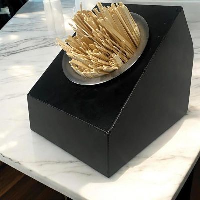 Decorelax Çatal Kaşık Şeker Pipet Standı, Siyah - 2